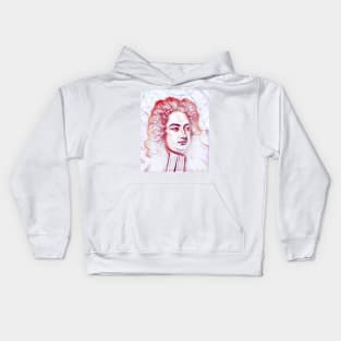 Jonathan Swift Portrait | Jonathan Swift Artwork | Line art Kids Hoodie